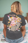Simply Southern SS-SCRUBLIFE-GRAPHITEHTHR Scrub Life T-Shirt in Graphite Heather Life Back View