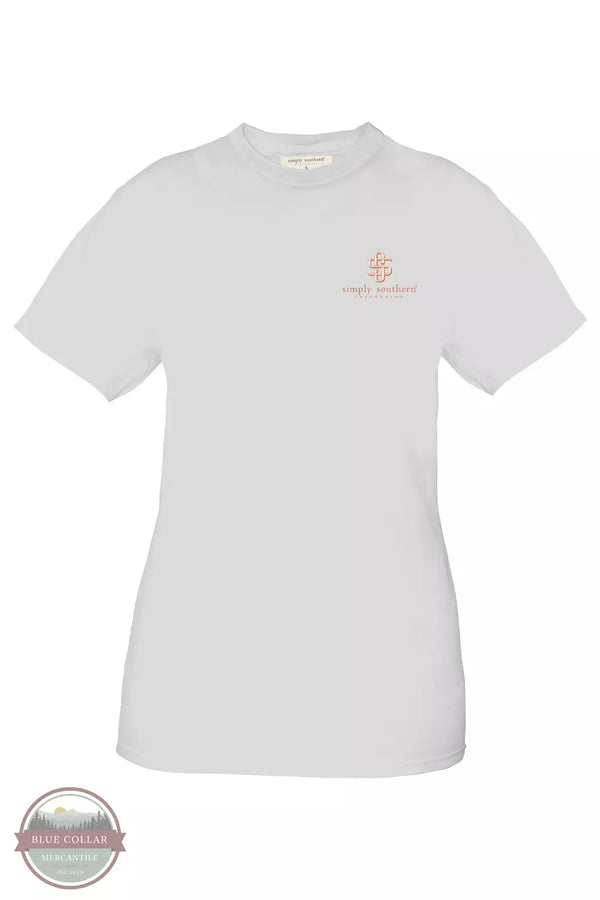 Simply Southern SS-SPIRIT-WHITEWATER Spirit Lead Me T-Shirt in Whitewater Gray Front View