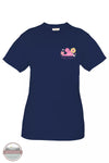 Simply Southern SS-STATE-VA-NAVY Virginia Floral T-Shirt in Navy Front View