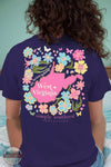 Simply Southern SS-STATE-WV-NAVY West Virginia Floral T-Shirt in Navy Life Back View