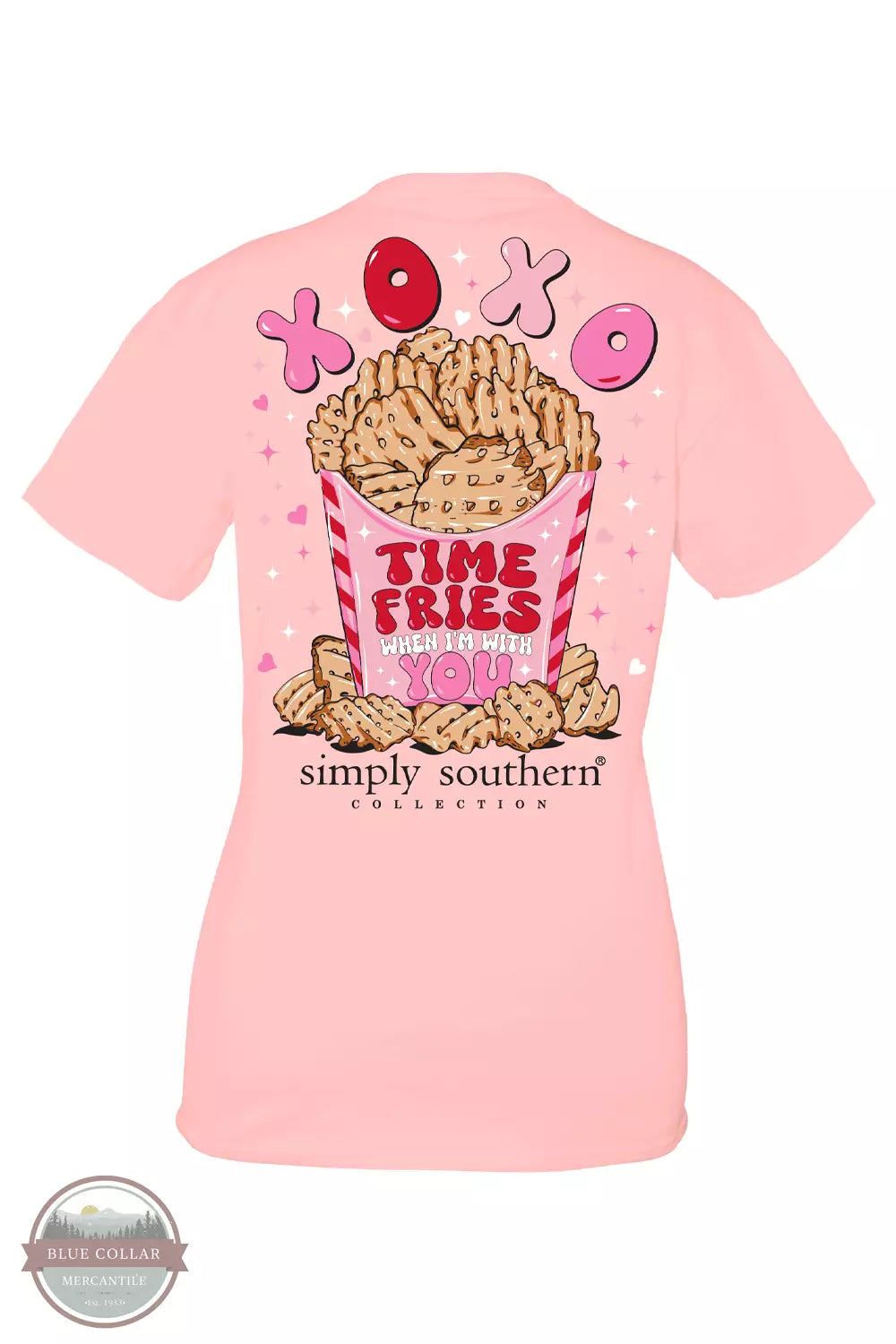 Simply Southern SS-XOFRIES-LOTUS Time Fries Short Sleeve T-Shirt Back View