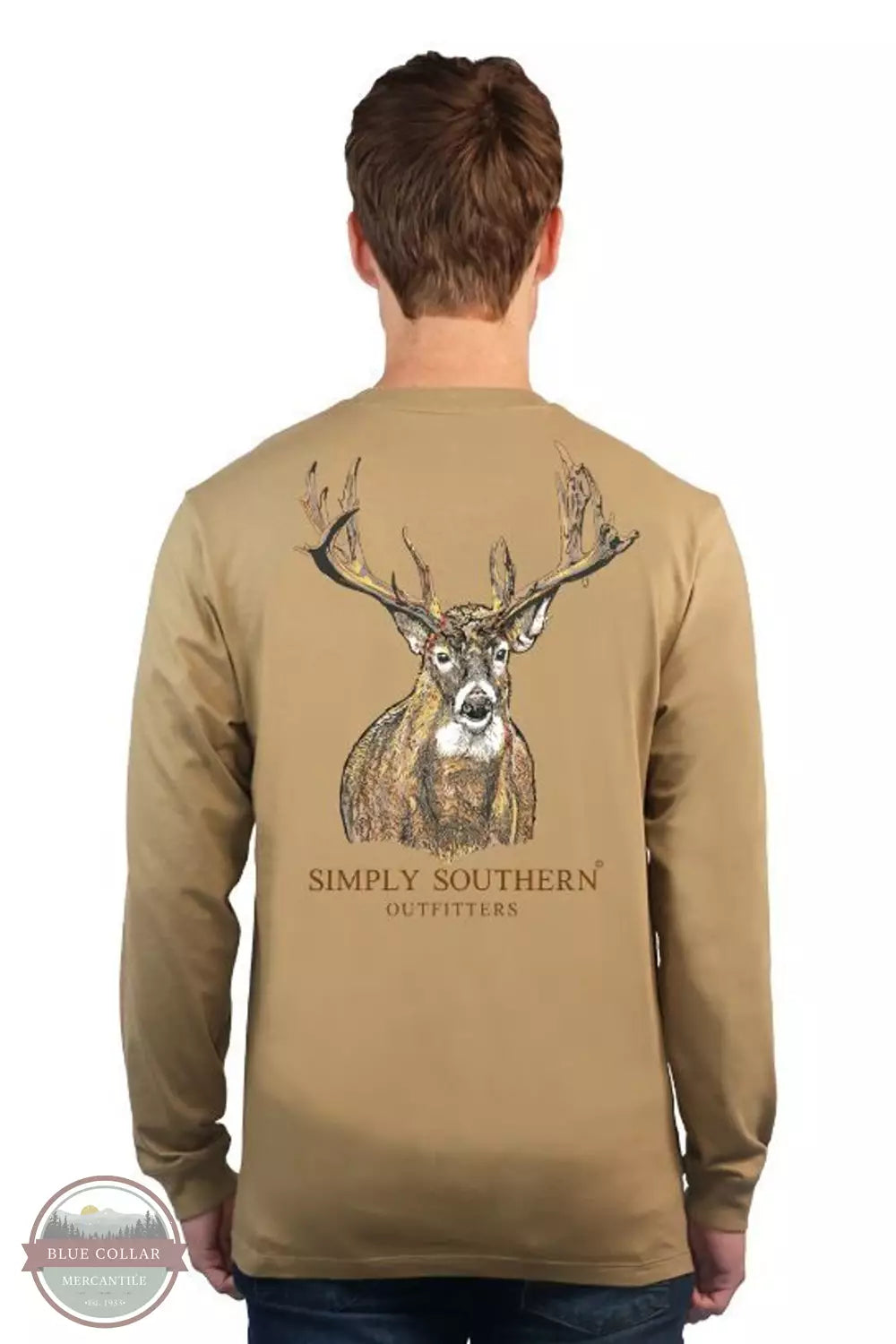 Simply Southern ULS-DEER-TULEPO Deer Graphic Long Sleeve T-Shirt in Tulepo Back View