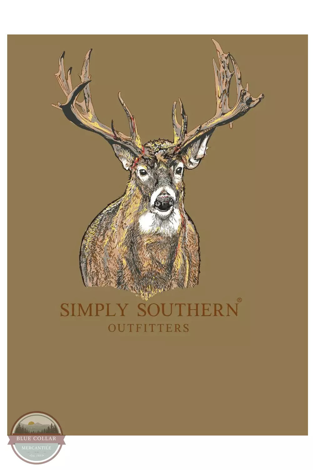 Simply Southern ULS-DEER-TULEPO Deer Graphic Long Sleeve T-Shirt in Tulepo Graphic View