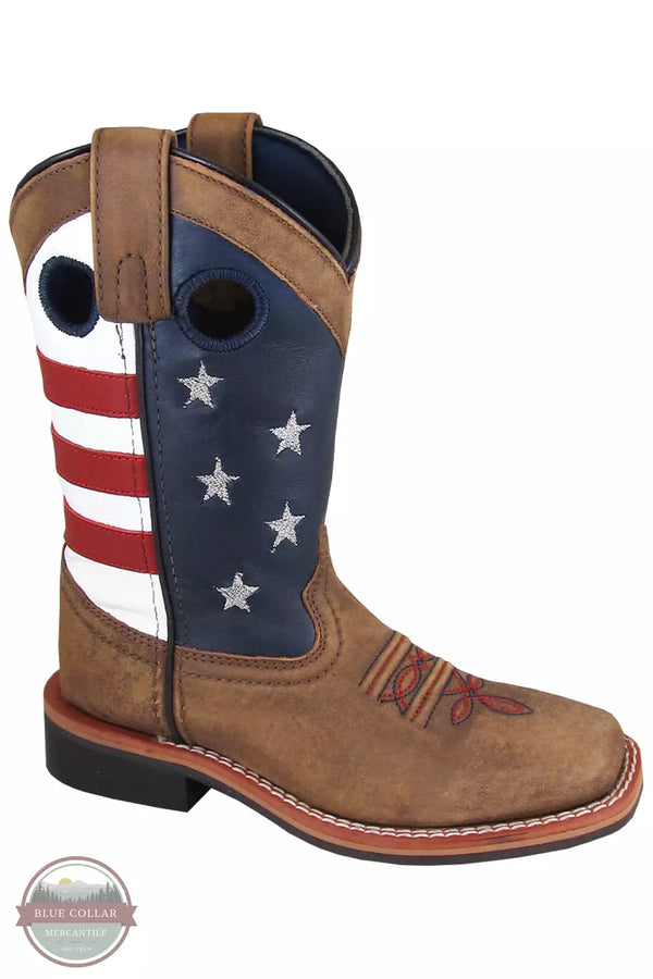 Smoky Mountain 3880Y Youth Stars and Stripes Western Boot Profile View