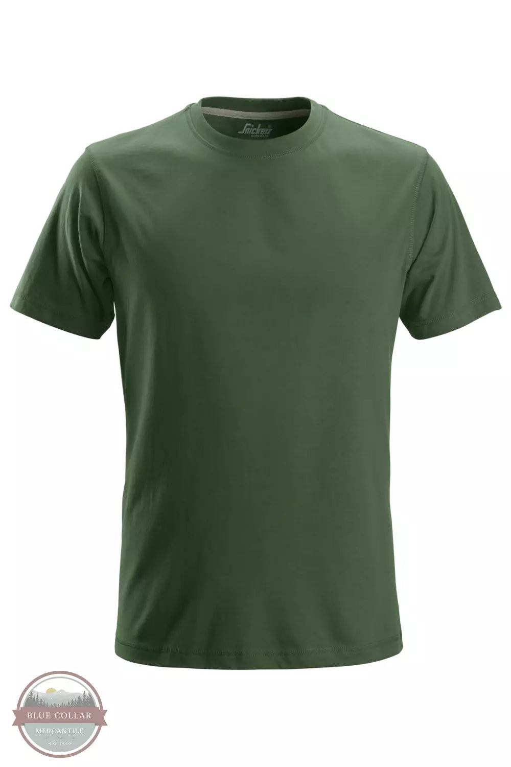 Snicker's Workwear 1361310 Classic Short Sleeve T-Shirt Army Green Front View