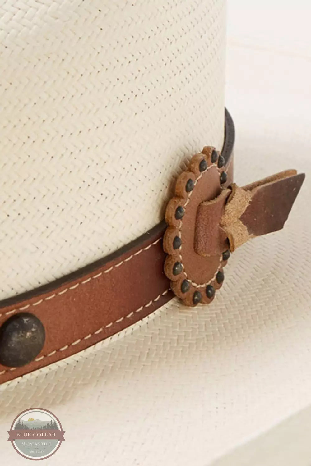 Stetson SSBBOW-954481 Broken Bow 10X Straw Hat Detail View