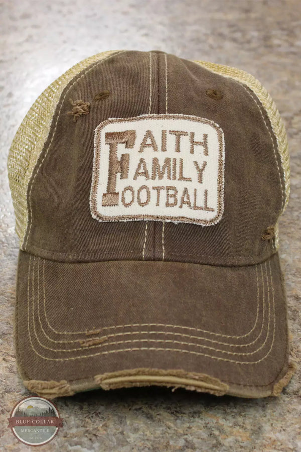 The Goat Stock Faith Family Football Cap in Brown
