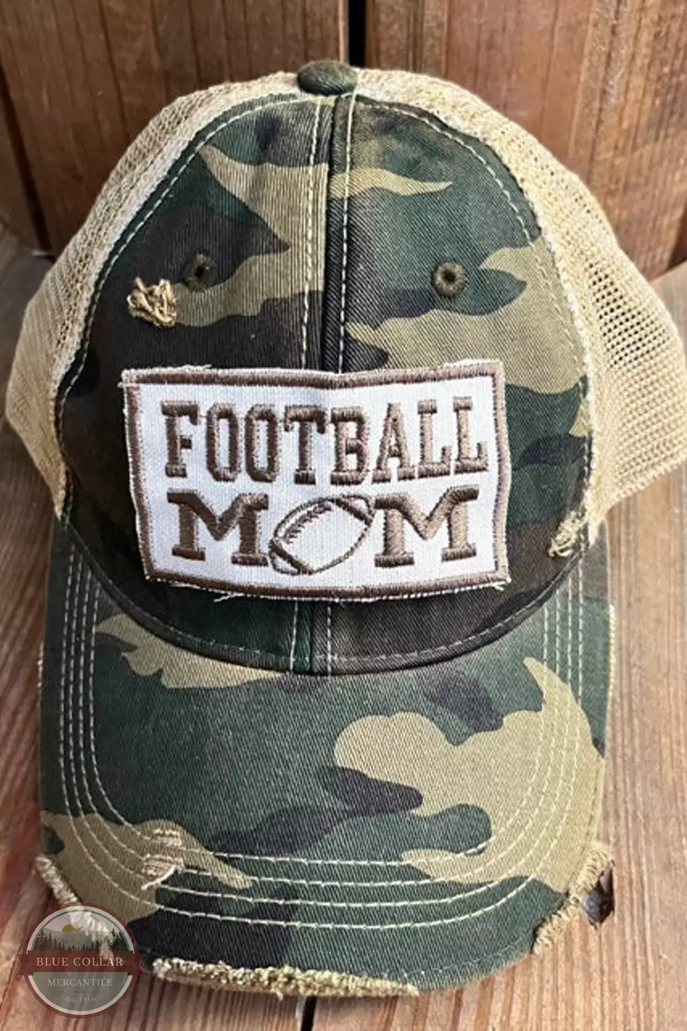 The Goat Stock Football Mom Cap Front View