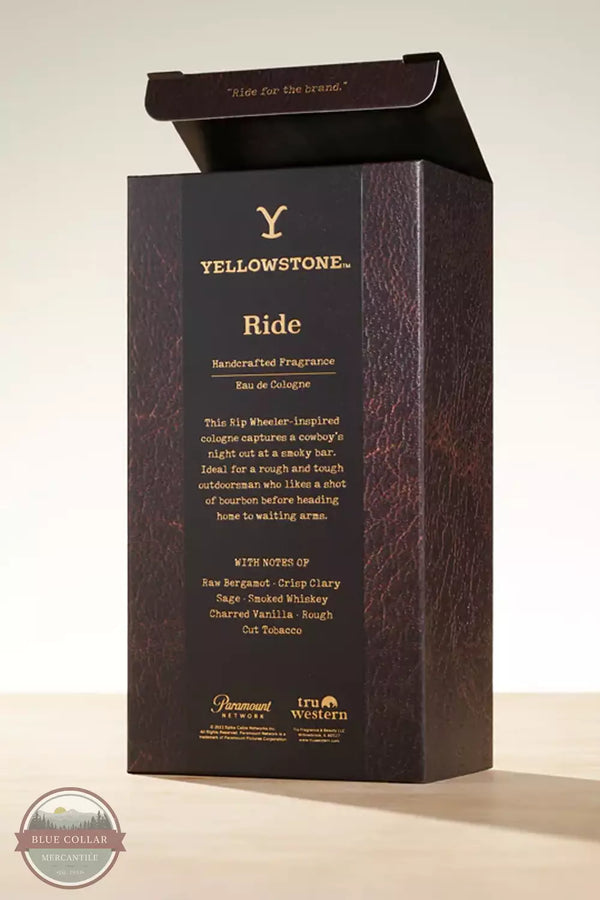 Tru Fragrance 96202 Yellowstone RIDE Cologne Package Back View
