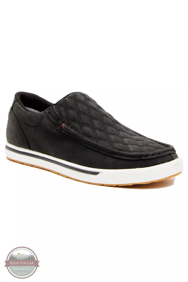 Twisted X WCA0087 Moc Toe Slip On Shoes in Black Profile View