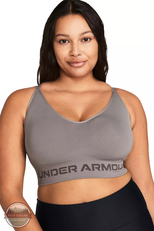 Under Armour 1357719-294 Seamless Low Long Sports Bra X-Large Front View
