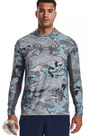 Under Armour 1361274 Iso-Chill Shorebreak Camo Hoodie Gray / Blue Front View