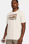 Under Armour 1361903 Stacked Logo Fill Short Sleeve T-Shirt Summit White Front View
