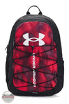 Under Armour 1364181 Hustle Sport Backpack Red Black Front View