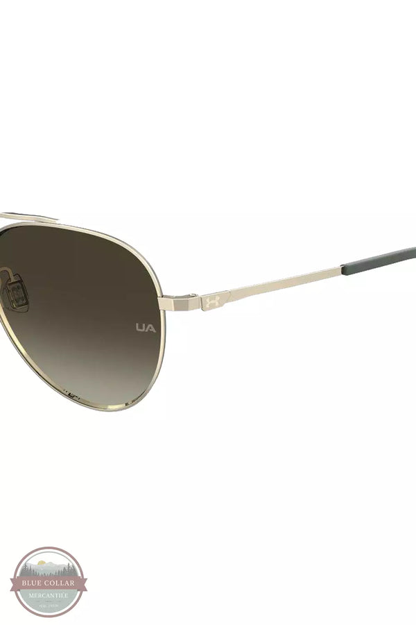 Under Armour 1368757-715 Instinct Sunglasses in Light Gold / Brown Detail View