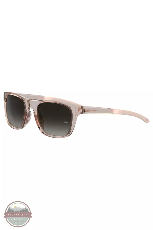 Under Armour 1369312-663 Raid Sunglasses in Pink Clay / Shiny Gold Profile View