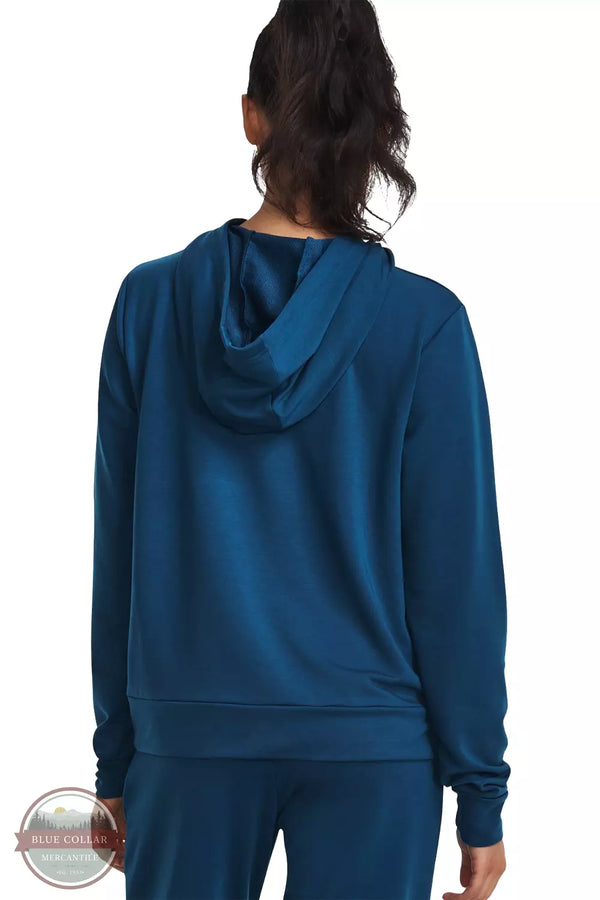 Under Armour Womens Rival Terry Hoodie, (468) Sonar Blue / / White, X-Small  at  Women's Clothing store