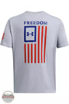 Under Armour 1370810 Men's UA Freedom Flag T-Shirt Steel Heather/Red/Royal Back View