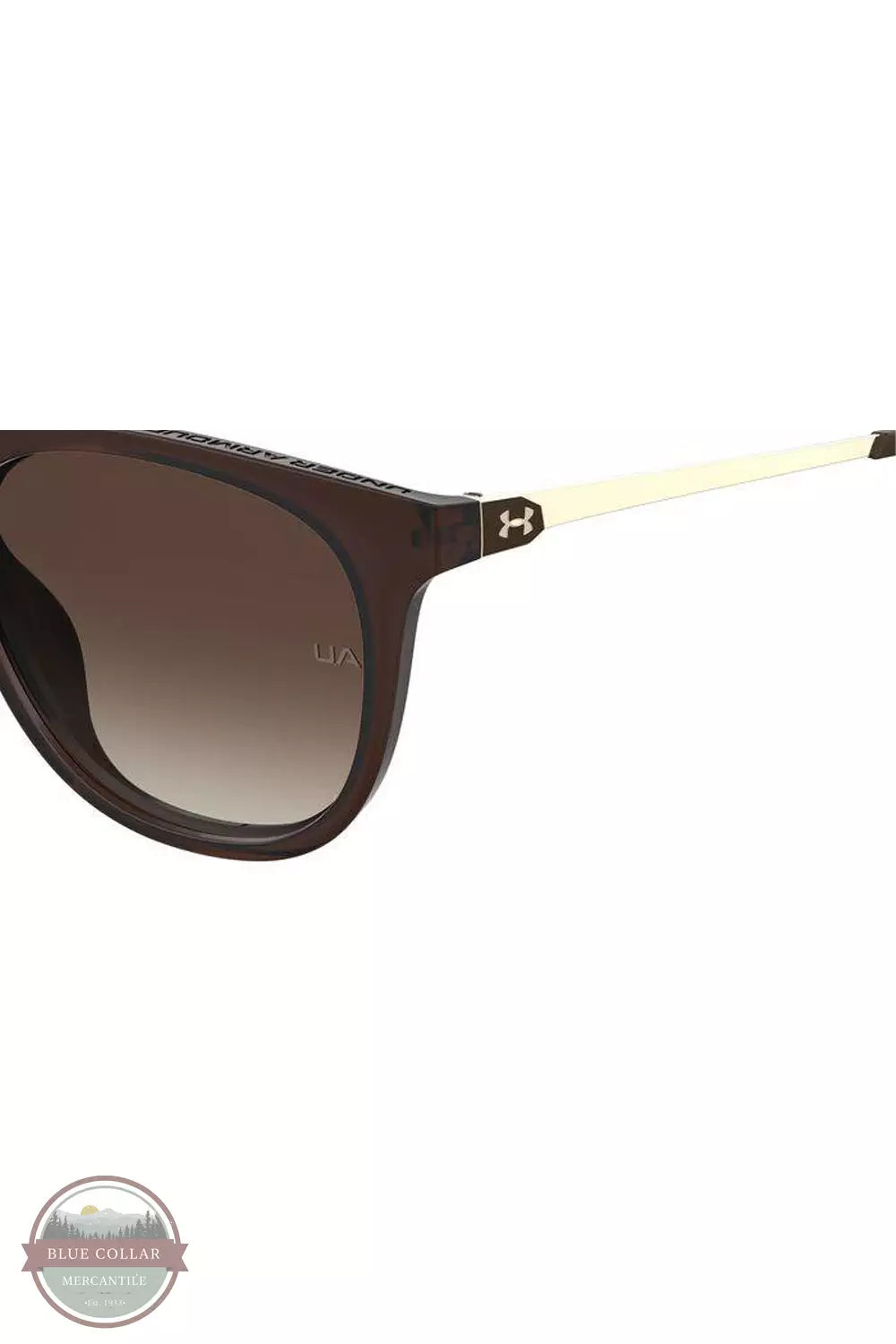 Under Armour 1372222-200 Circuit Sunglasses in Brown / Shiny Gold Detail View