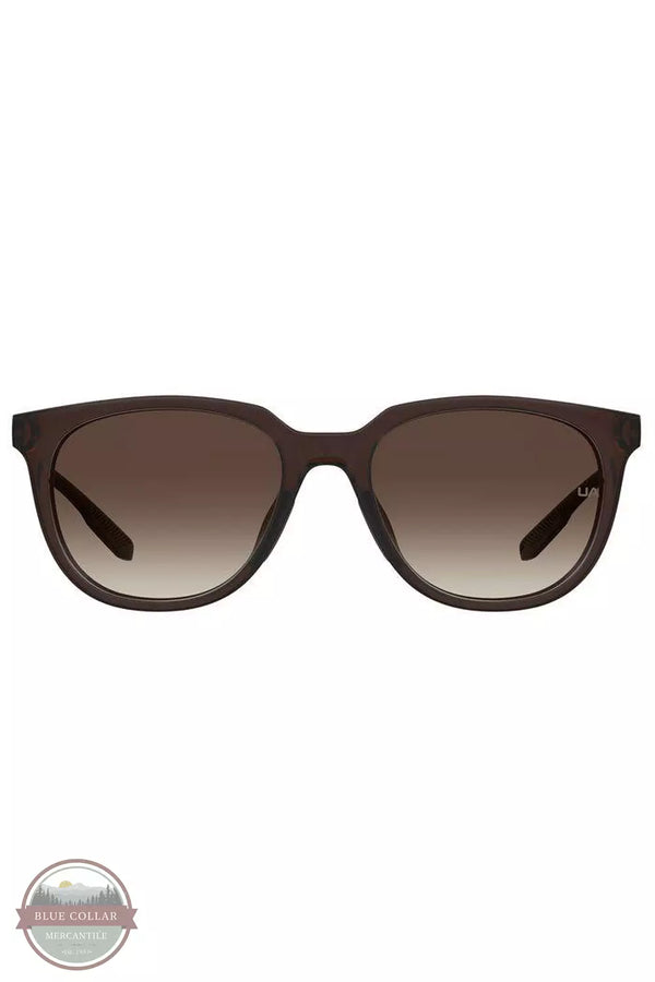 Under Armour 1372222-200 Circuit Sunglasses in Brown / Shiny Gold Front View