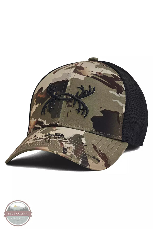 Under Armour 1372352 Antler Trucker Cap Forest Camo Front View