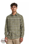 Under Armour 1372600 Tradesman Flex Flannel Long Sleeve Shirt Grove Green Front View