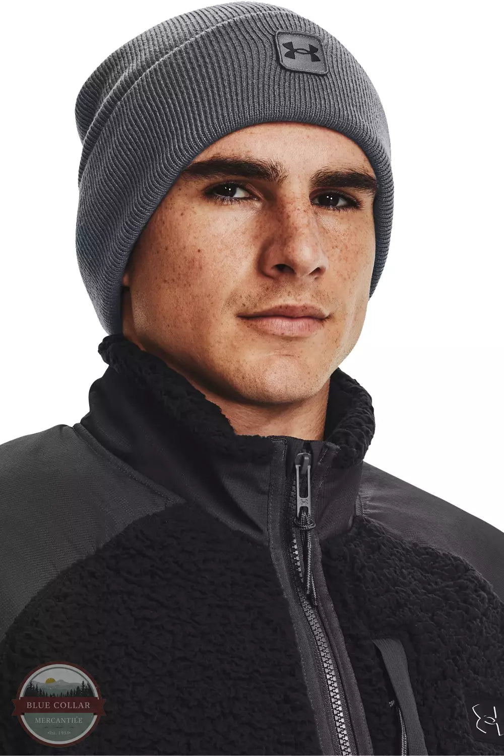 Under Armour 1373155 Halftime Cuff Beanie Pitch Gray Life View