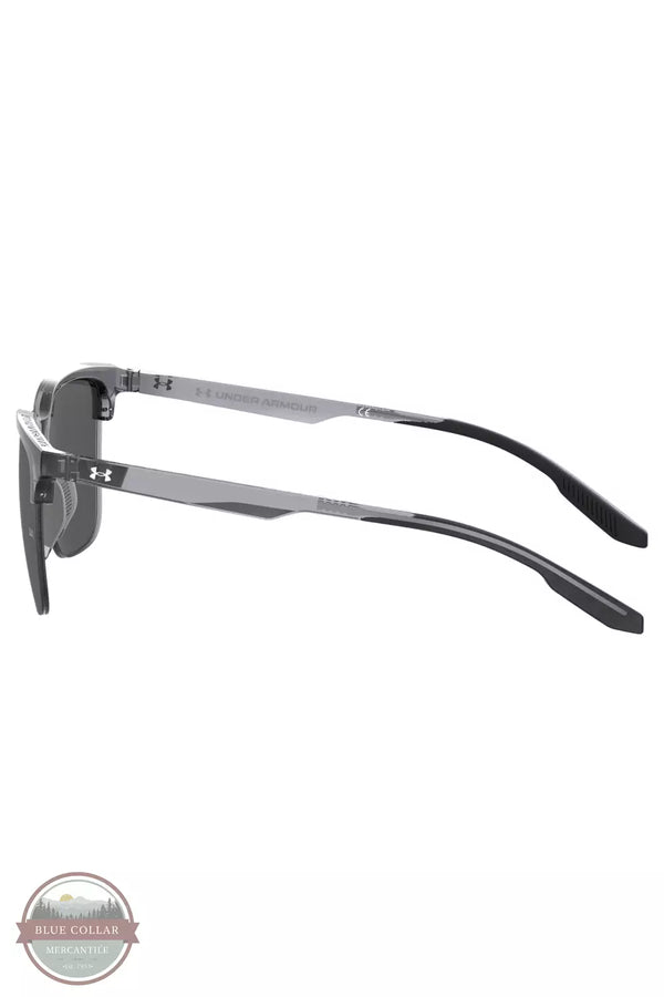 Under Armour 1374561-066 Phenom Mirror Sunglasses in Concrete / Silver / Palladium Side View