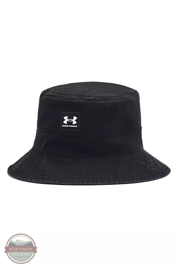 Under Armour 1376704 Branded Bucket Hat Black Front  View