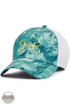 Under Armour 1376716 Fish Hunter Mesh Cap Radial Turquoise / White Front View