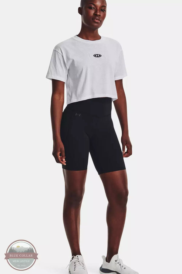Under Armour 1377088 Motion Bike Shorts Black Full View. This item is available in multiple colors.