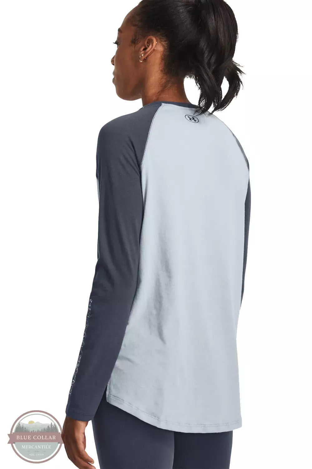 Under Armour 1377216 Outdoor Long Sleeve T-Shirt Harbor Blue Back View