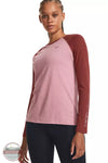 Under Armour 1377216 Outdoor Long Sleeve T-Shirt Pink Elixir Front View