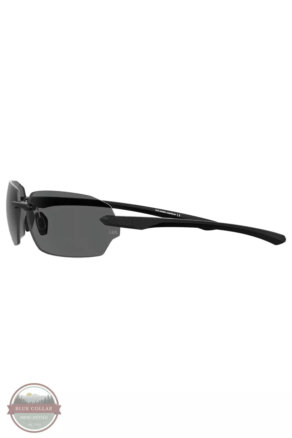 Under Armour 1378136-883 Fire 2 Sunglasses in Matte Black / Ruthenium Side View