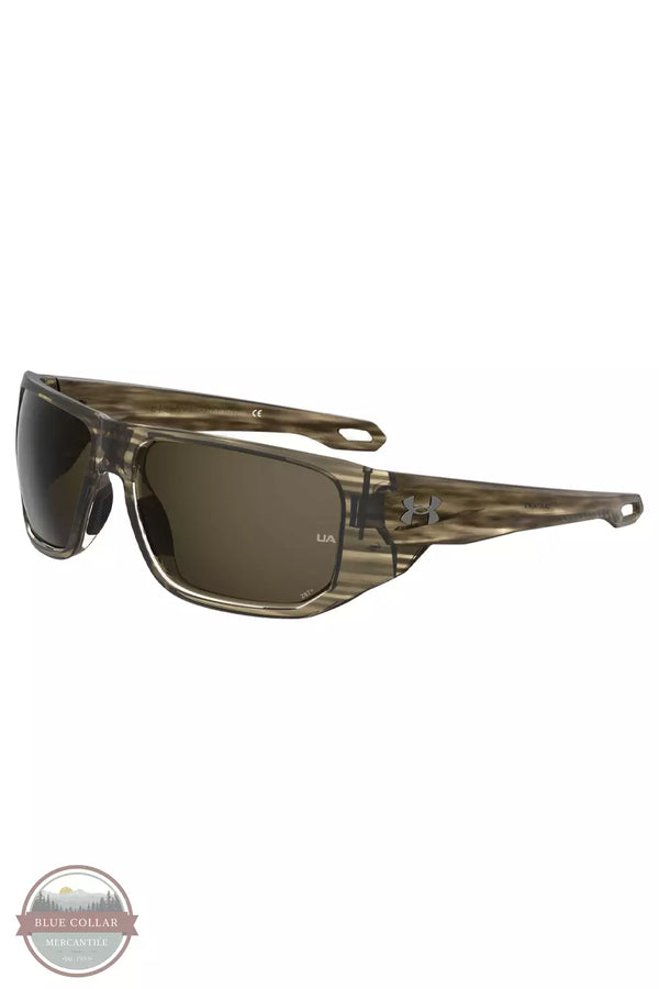 Under Armour 1378141-944 Attack 2 ANSI Sunglasses in Brown Woodland / Brown Profile View