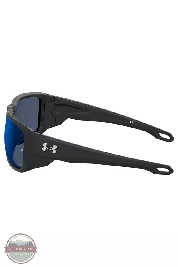Under Armour 1378144-001 Attack 2 ANSI Polarized Mirror Sunglasses in Black / Palladium Side View