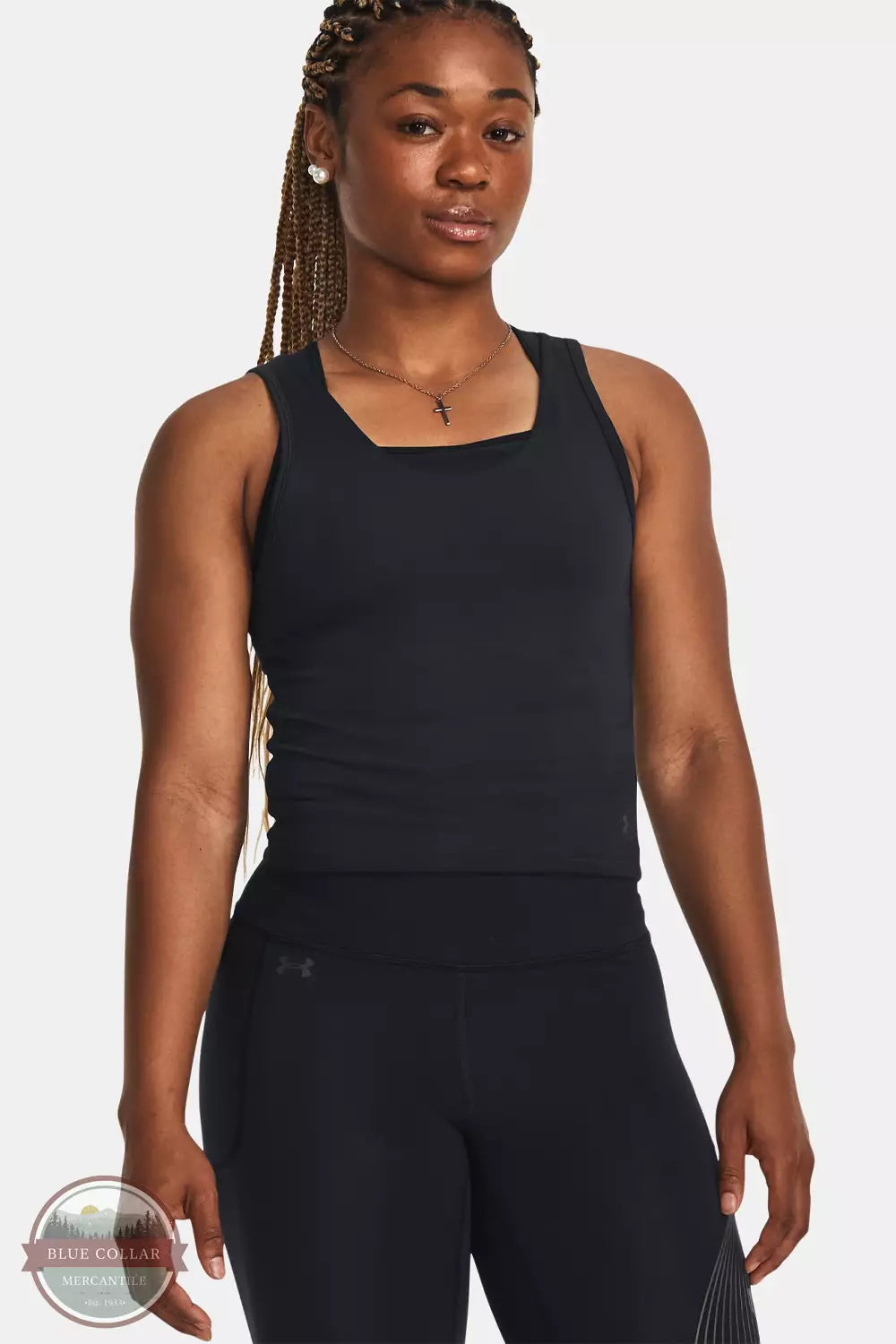 Under Armour 1379046 Motion Tank Top Black Front View