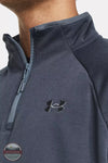 Under Armour 1379915 Storm Twill Specialist Quarter Zip Pullover Downpour Gray Detail View