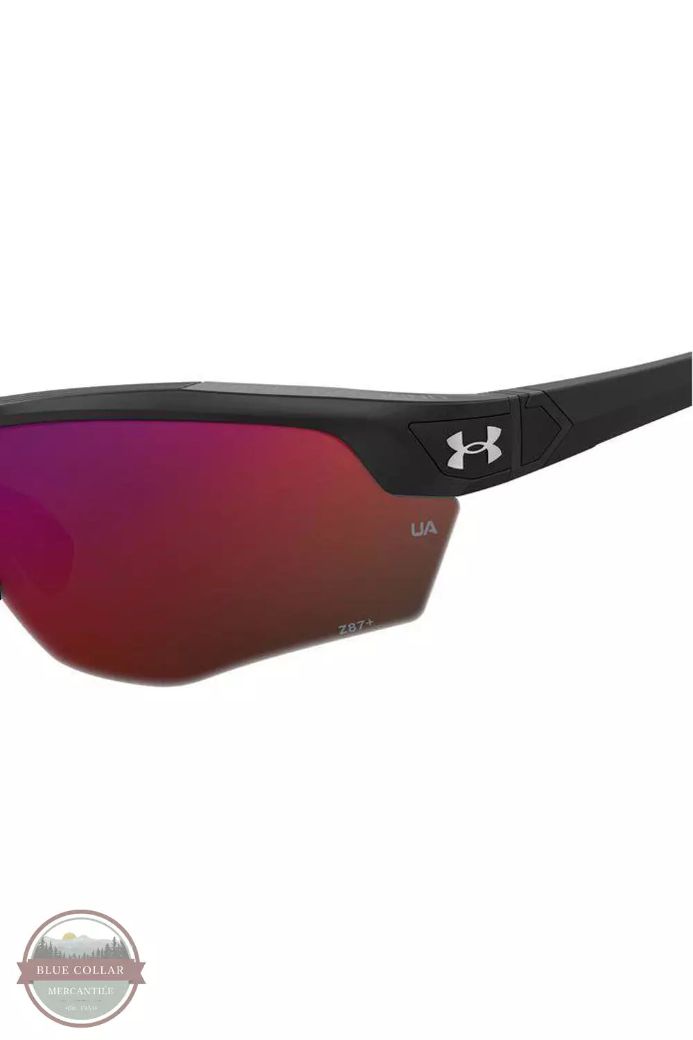 Under Armour 1381107-002 Yard Dual TUNED Baseball Sunglasses in Black / Infrared Detail View