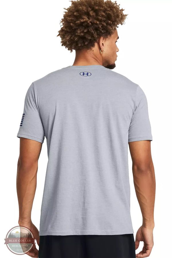 Under Armour 1382970 Freedom Logo T-Shirt Steel Heather Rotal Back View