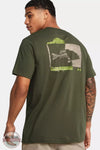 Under Armour 1383584-390 Bass Short Sleeve T-Shirt in Marine Green Back View