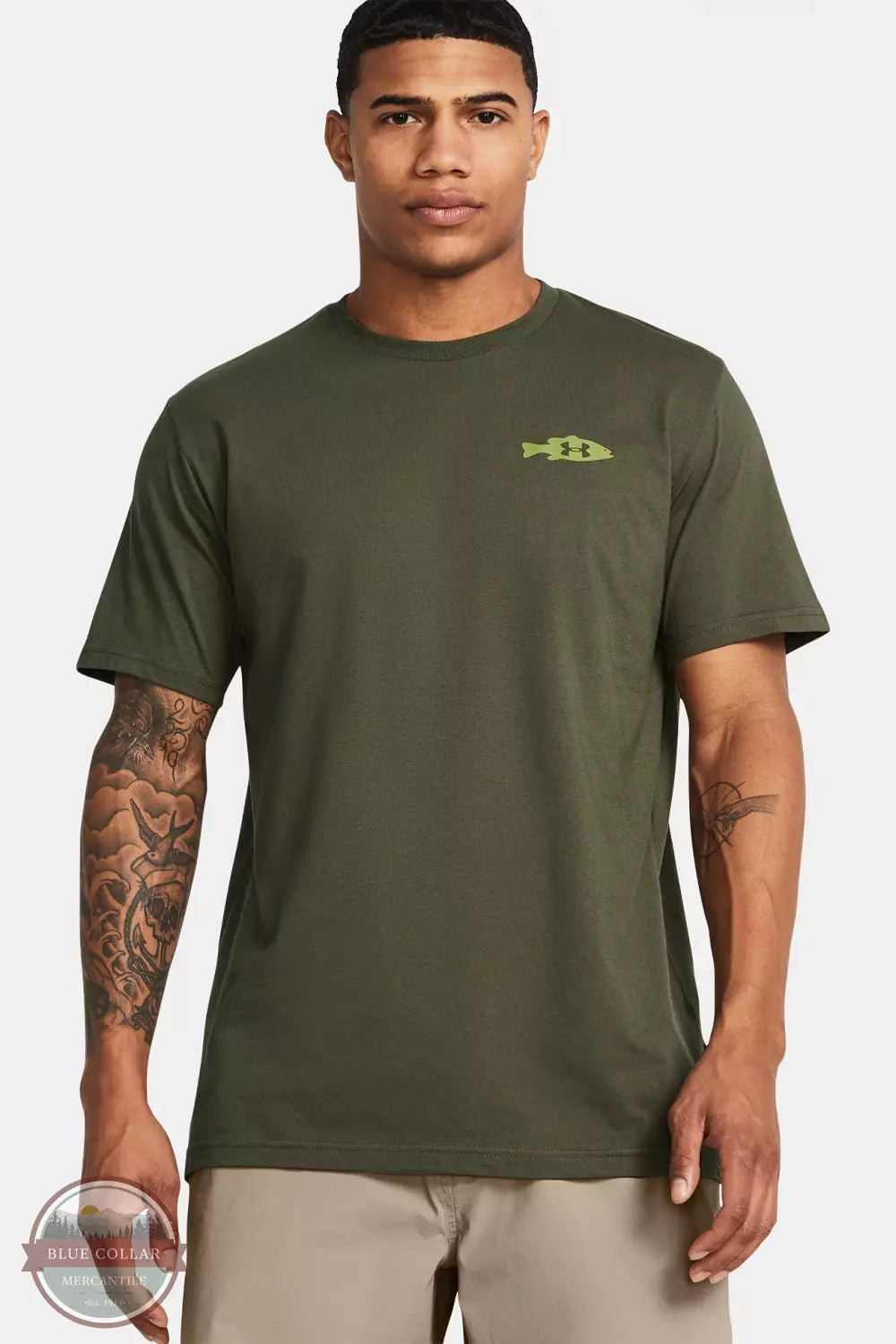 Under Armour 1383584-390 Men's UA Bass Short Sleeve T-Shirt front view