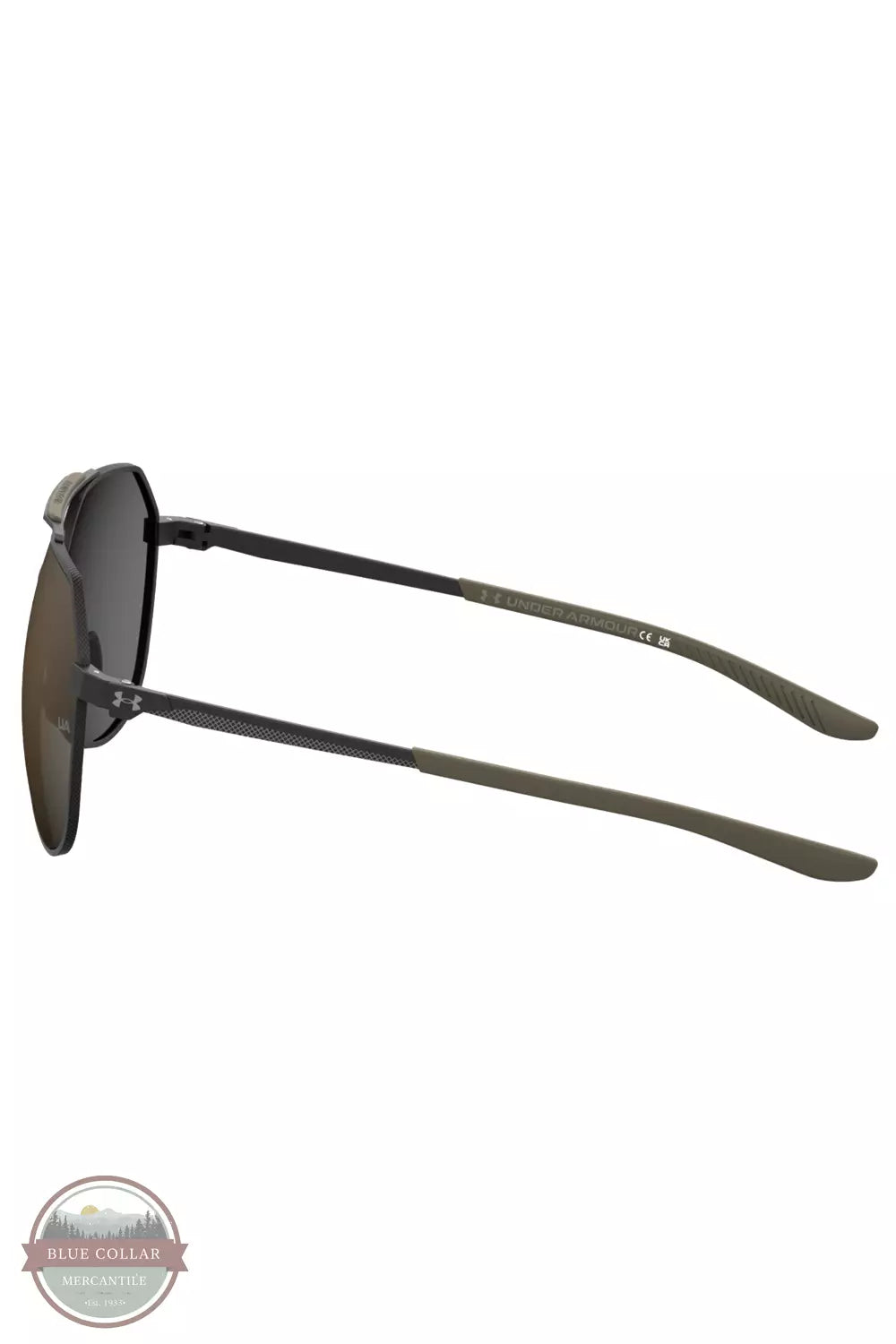 Under Armour 1385109-883 Honcho Mirror Sunglasses in Matte Black /Bronze Flash Mirror / Ruthenium Side View