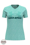 Under Armour 1385996 Tech Marker Twist Short Sleeve T-Shirt Radial Turquoise Front View