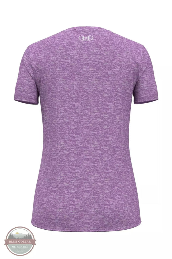 Under Armour 1385996 Tech Marker Twist Short Sleeve T-Shirt Provence Purple Back View