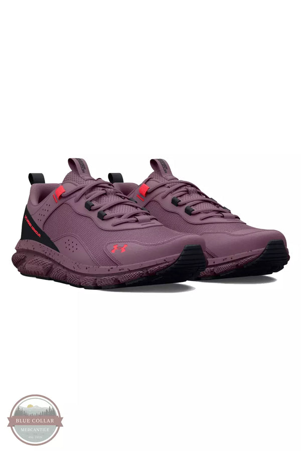 Under Armour 3025751-603 Charged Verssert Speckle Running Shoes in Misty Purple Pair Profile View