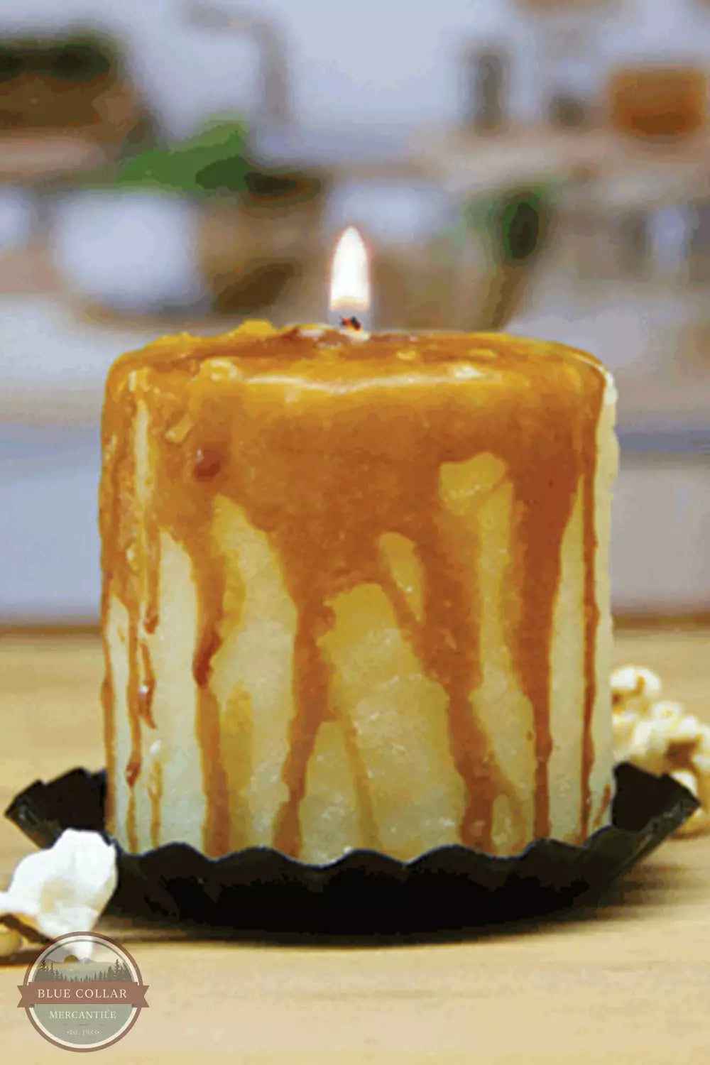 Warm Glow Candle WGCMHCMC Caramel Corn Mini Hearth Candle Front View