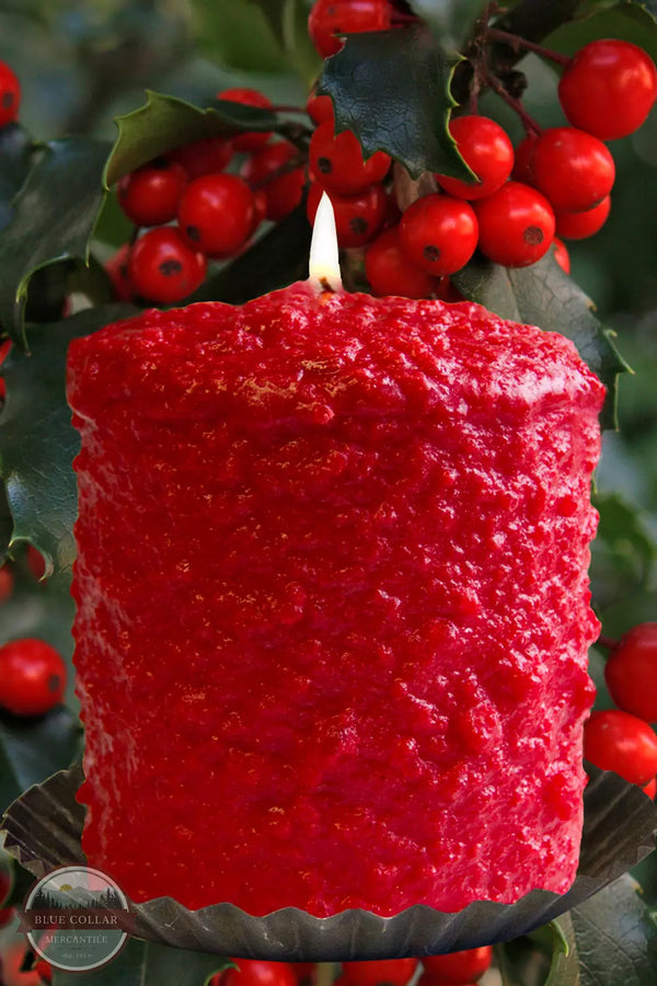 Warm Glow Candle Co. WGCHLB01 Hollyberry Hearth Candle Front View