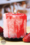 Warm Glow Candle WGCMHSTP Strawberry Parfait Mini Hearth Candle Front View
