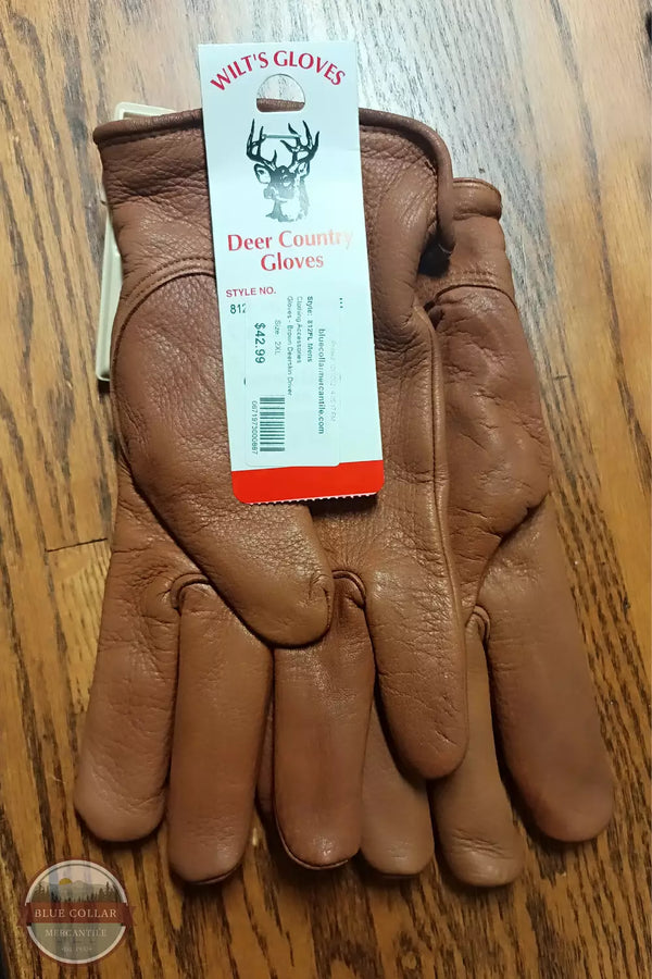 Wilt's Gloves 812FL Deerskin Driver Gloves in Brown Palm View